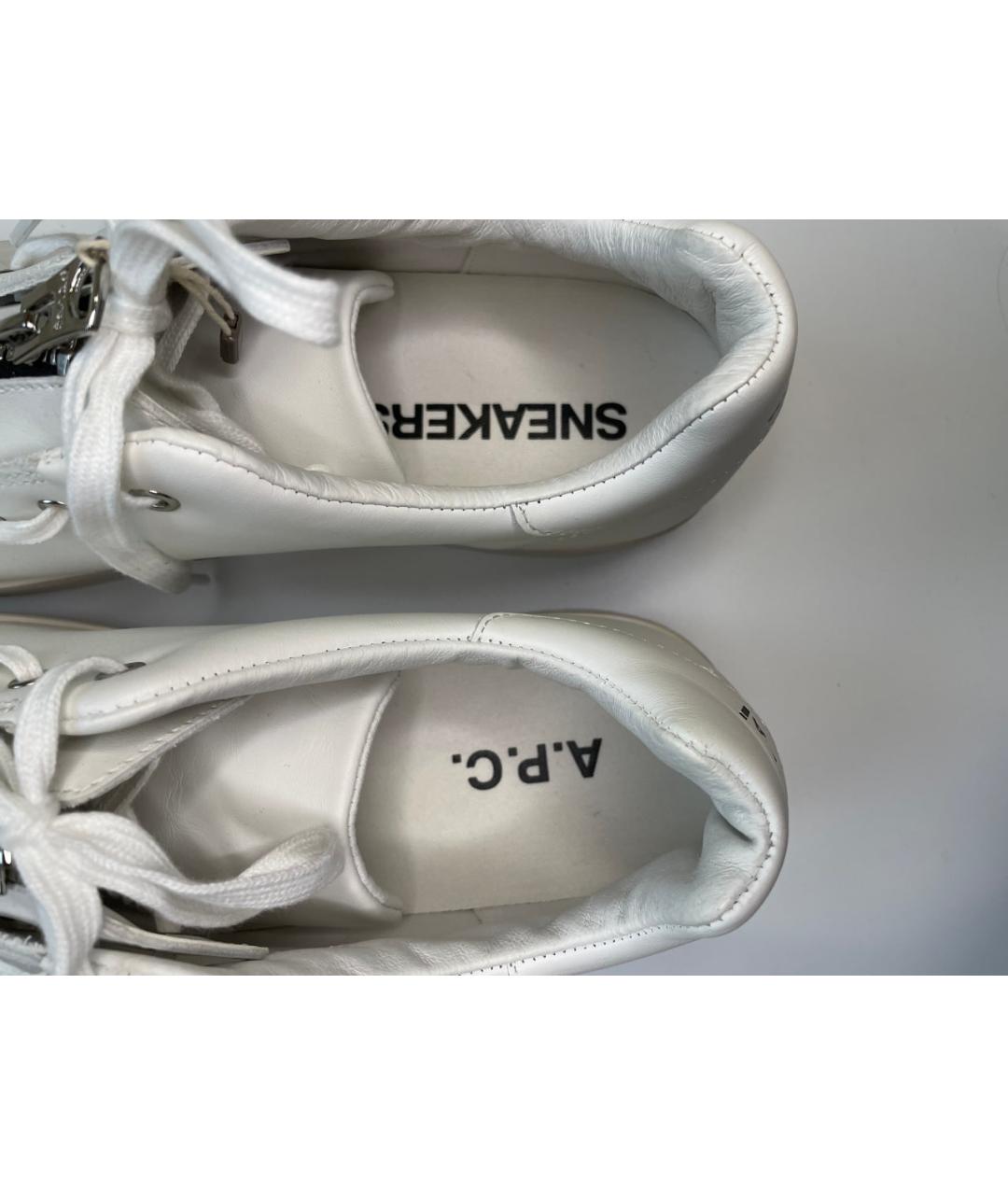 SACAI Белые кожаные низкие кроссовки / кеды, фото 3