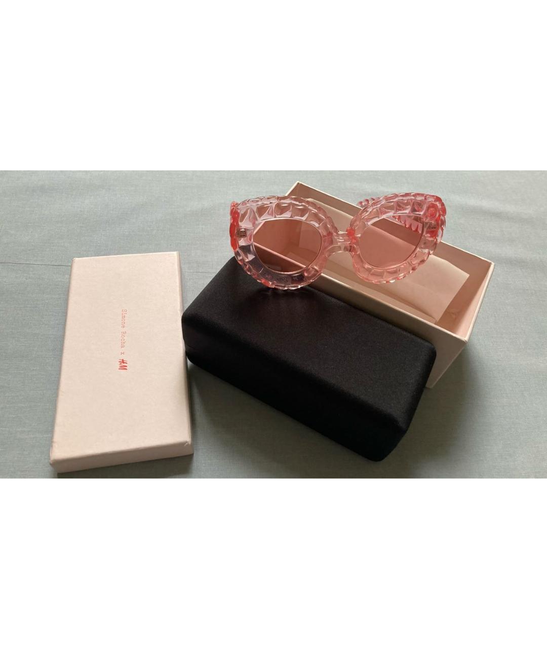 SIMONE ROCHA Розовые пластиковые солнцезащитные очки, фото 4