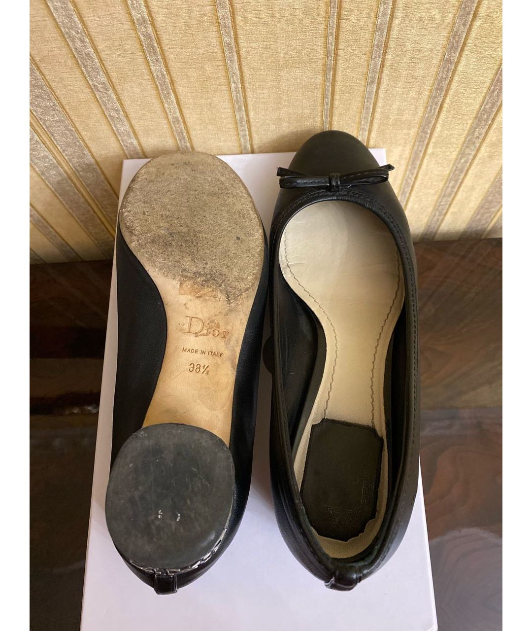 CHRISTIAN DIOR PRE-OWNED Черные кожаные туфли, фото 5
