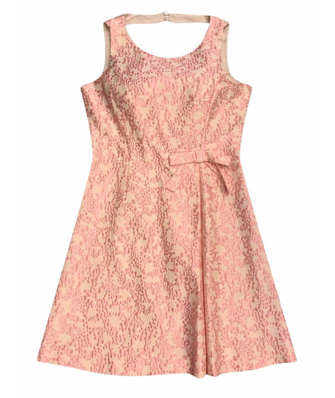BLUGIRL Розовое хлопковое коктейльное платье, фото 1