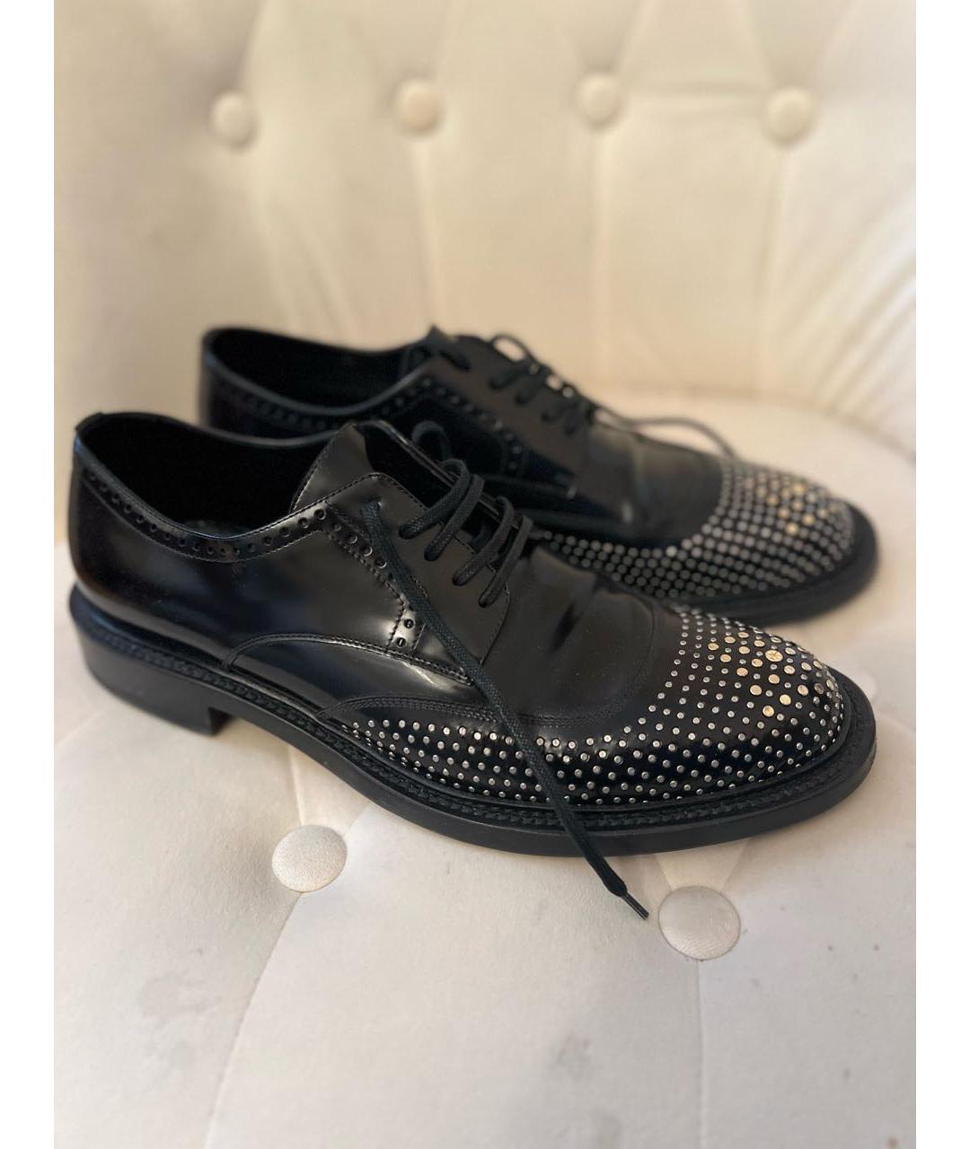 SAINT LAURENT Черные кожаные туфли, фото 7
