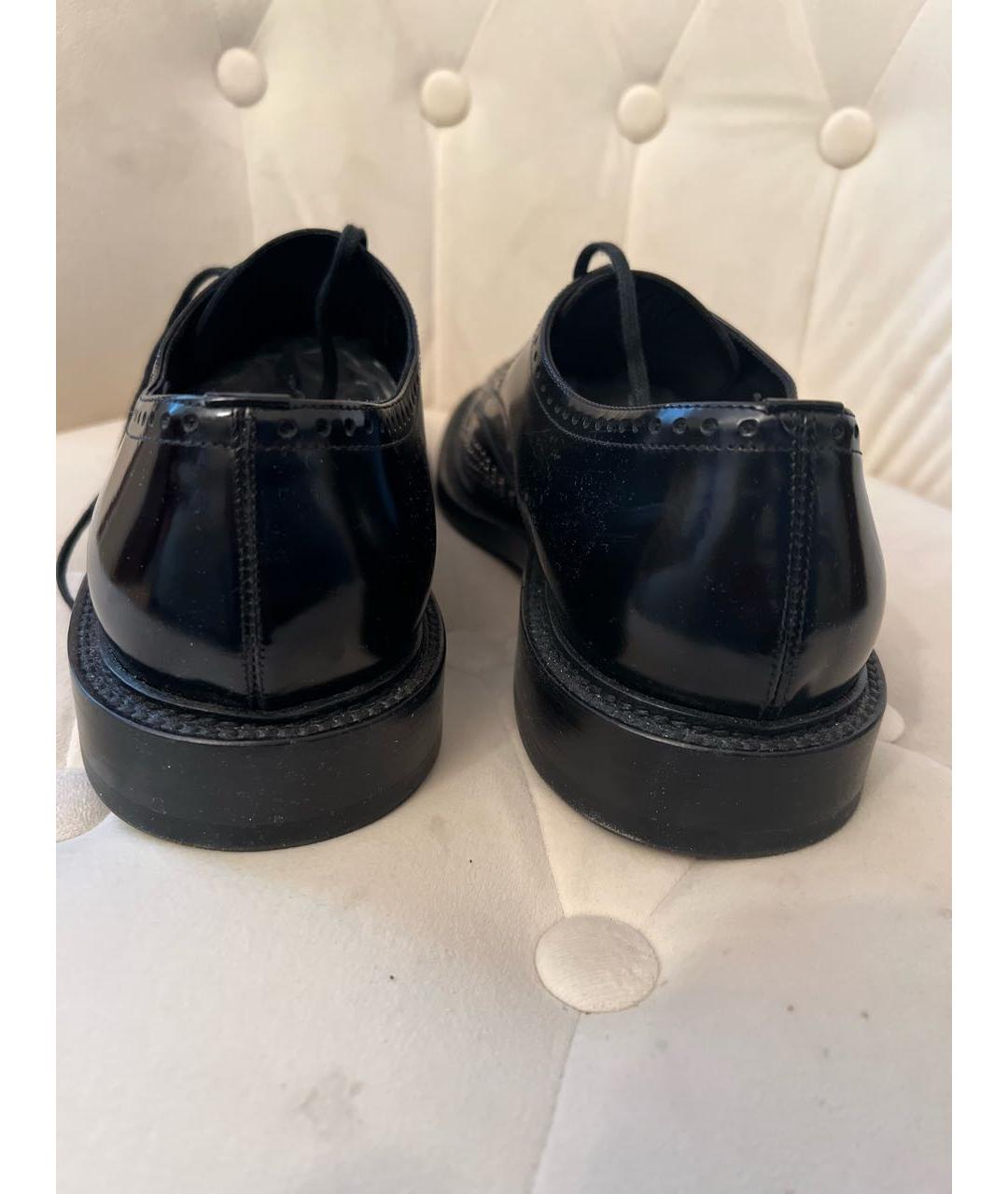 SAINT LAURENT Черные кожаные туфли, фото 6