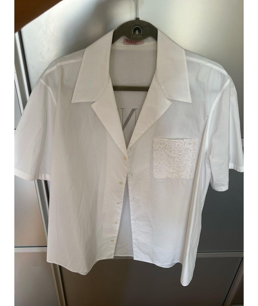 VALENTINO Белая хлопковая кэжуал рубашка, фото 5