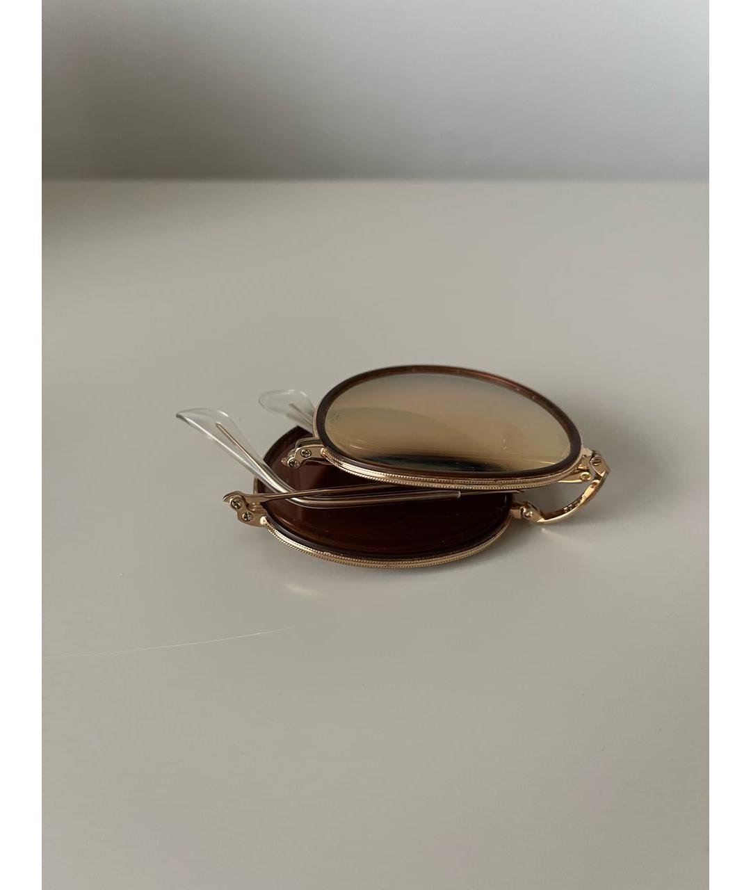 RAY BAN Оранжевое металлические солнцезащитные очки, фото 3