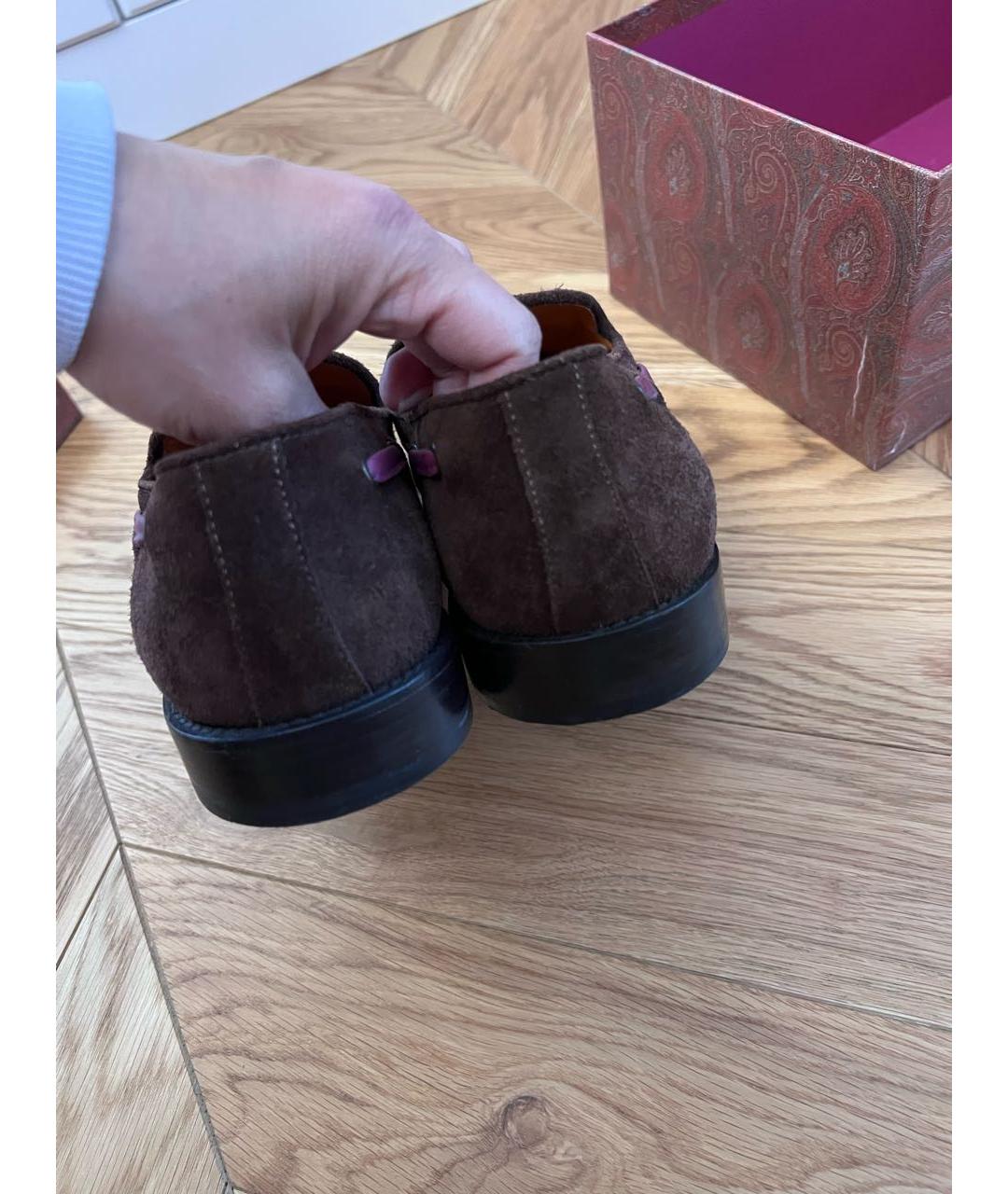 ETRO Коричневые замшевые лоферы, фото 4