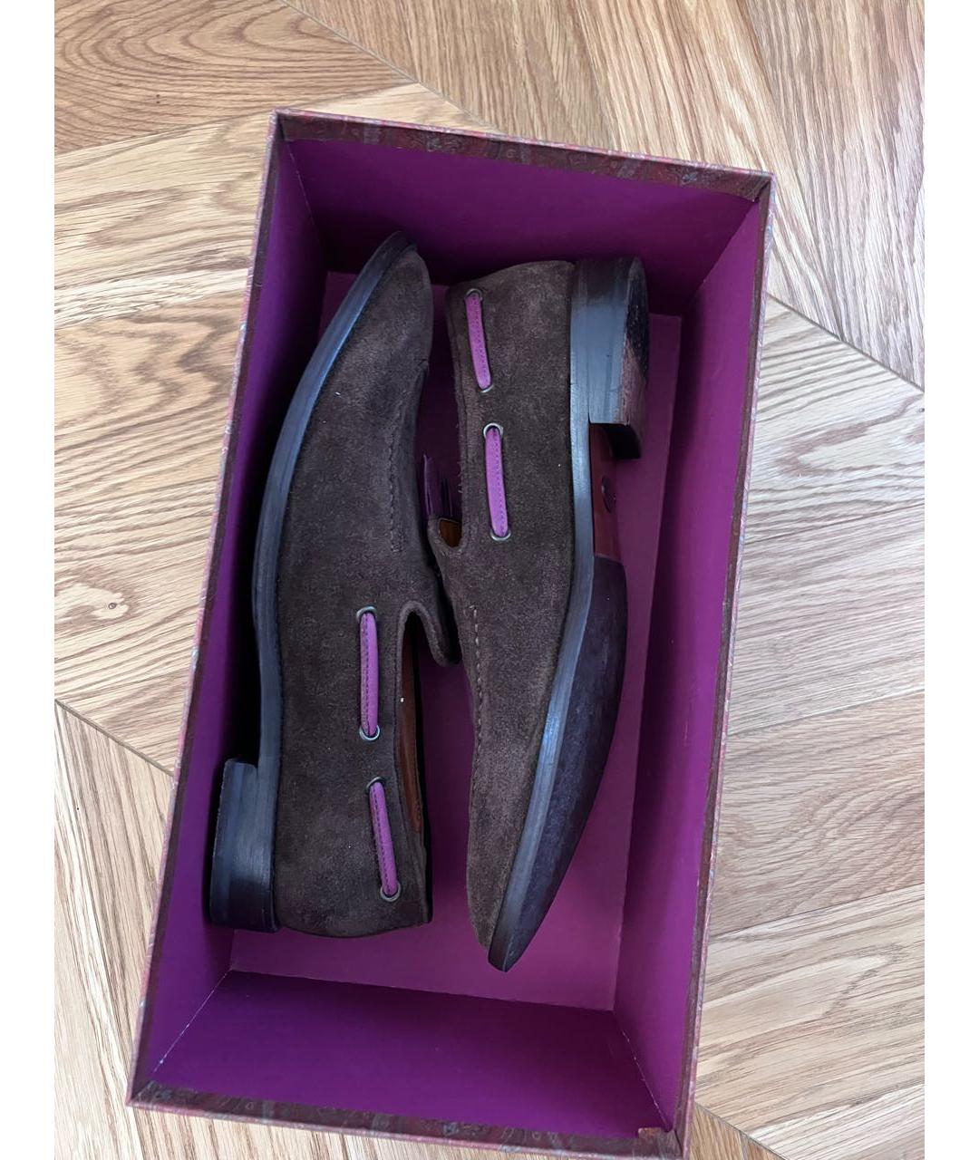 ETRO Коричневые замшевые лоферы, фото 5