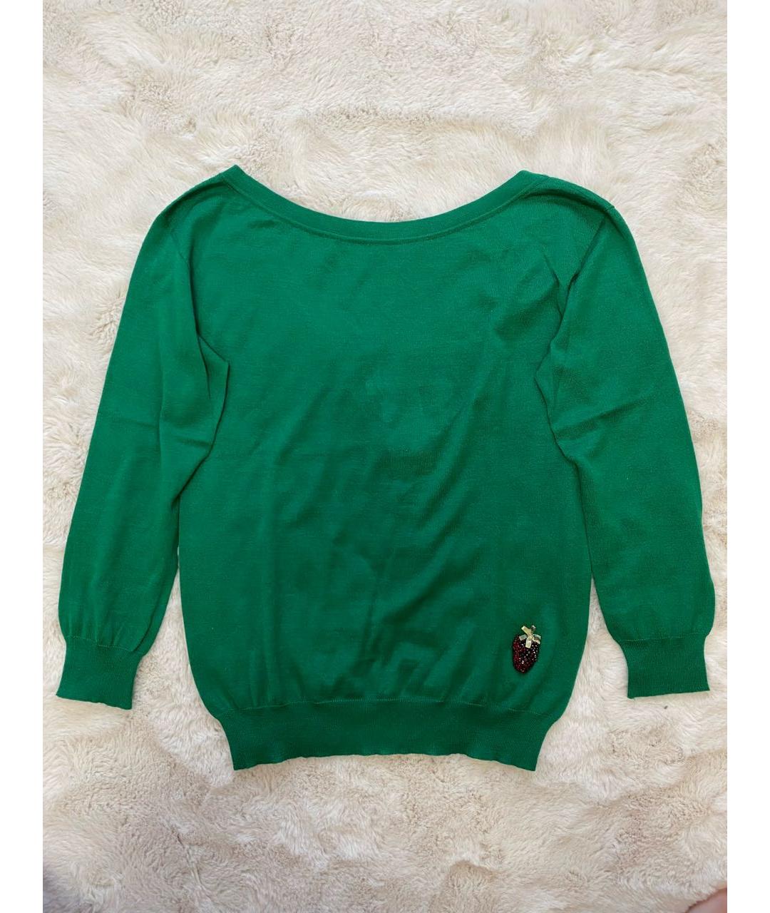 GUCCI Зеленый кашемировый джемпер / свитер, фото 5