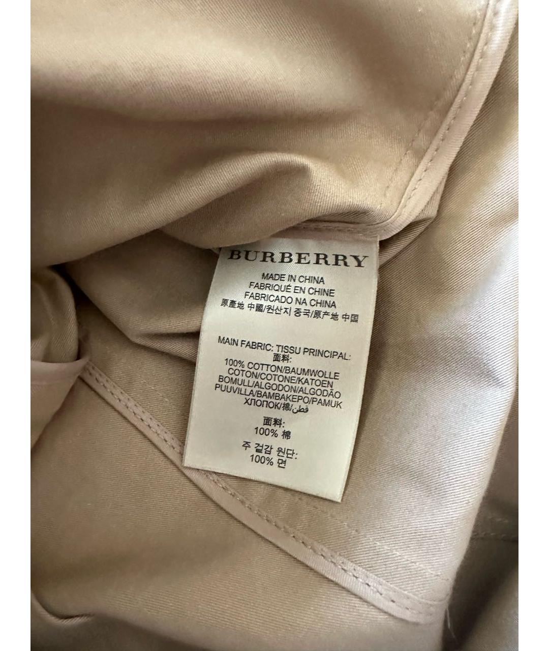 BURBERRY BRIT Хаки хлопковое повседневное платье, фото 8