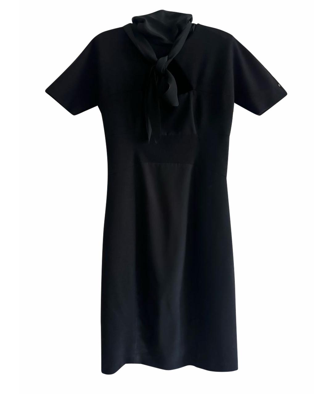 SPORTMAX Черное шерстяное повседневное платье, фото 1