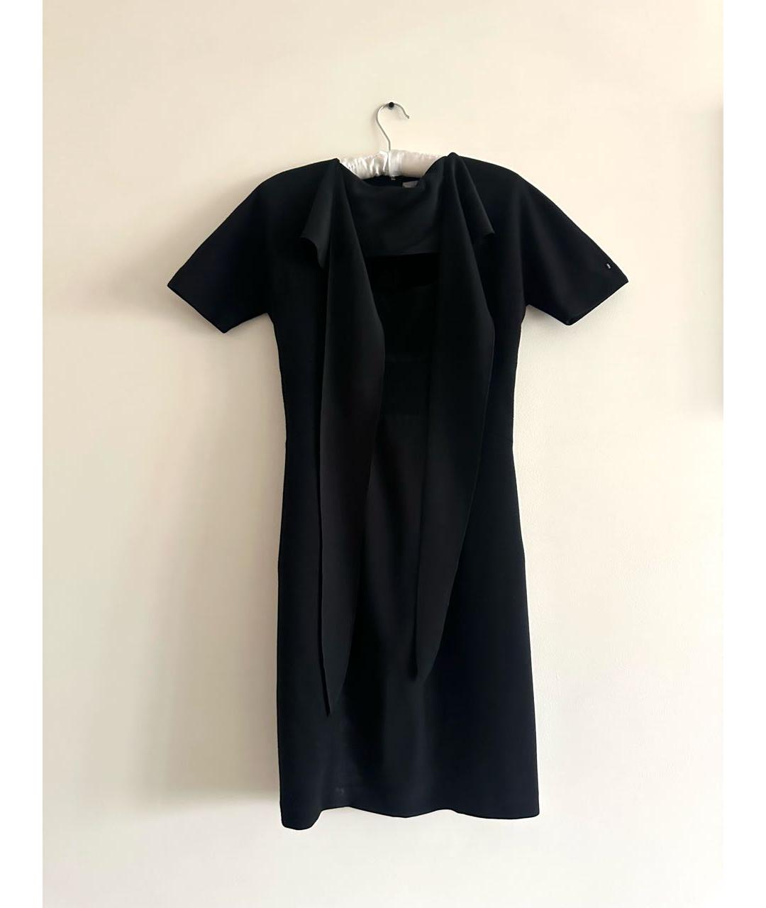 SPORTMAX Черное шерстяное повседневное платье, фото 4