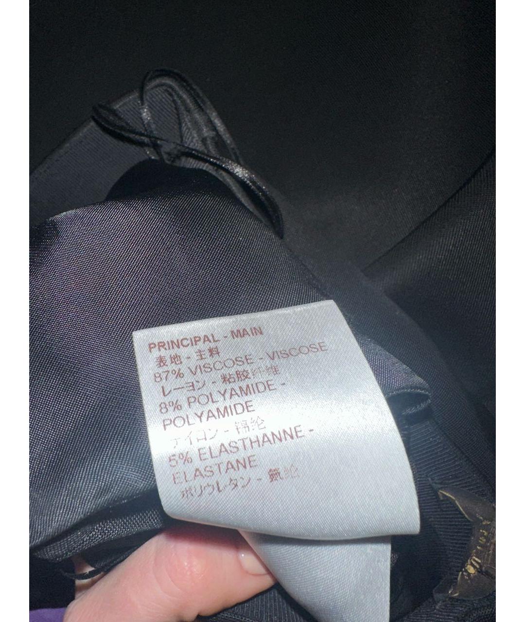 LOUIS VUITTON PRE-OWNED Черная вискозная юбка мини, фото 4