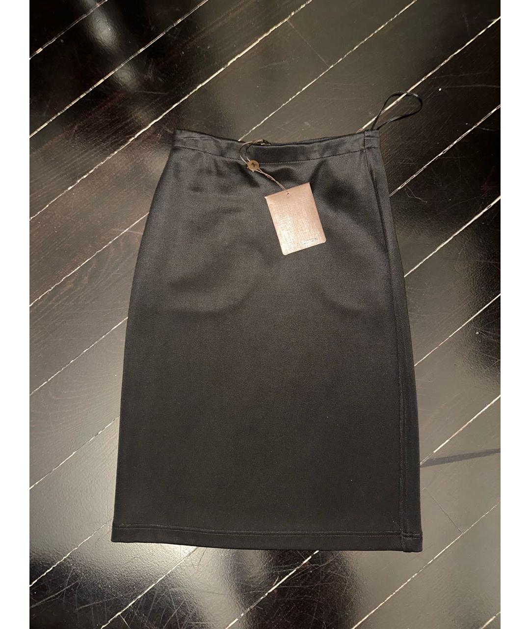 LOUIS VUITTON PRE-OWNED Черная вискозная юбка мини, фото 2