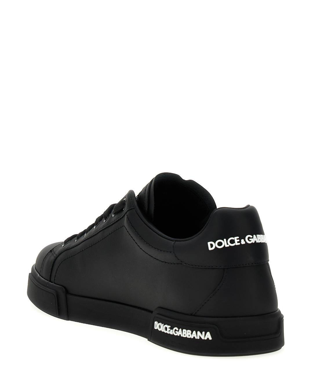 DOLCE&GABBANA Черные низкие кроссовки / кеды, фото 2