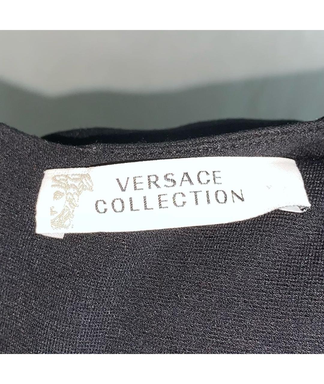 VERSACE COLLECTION Черное вискозное коктейльное платье, фото 3