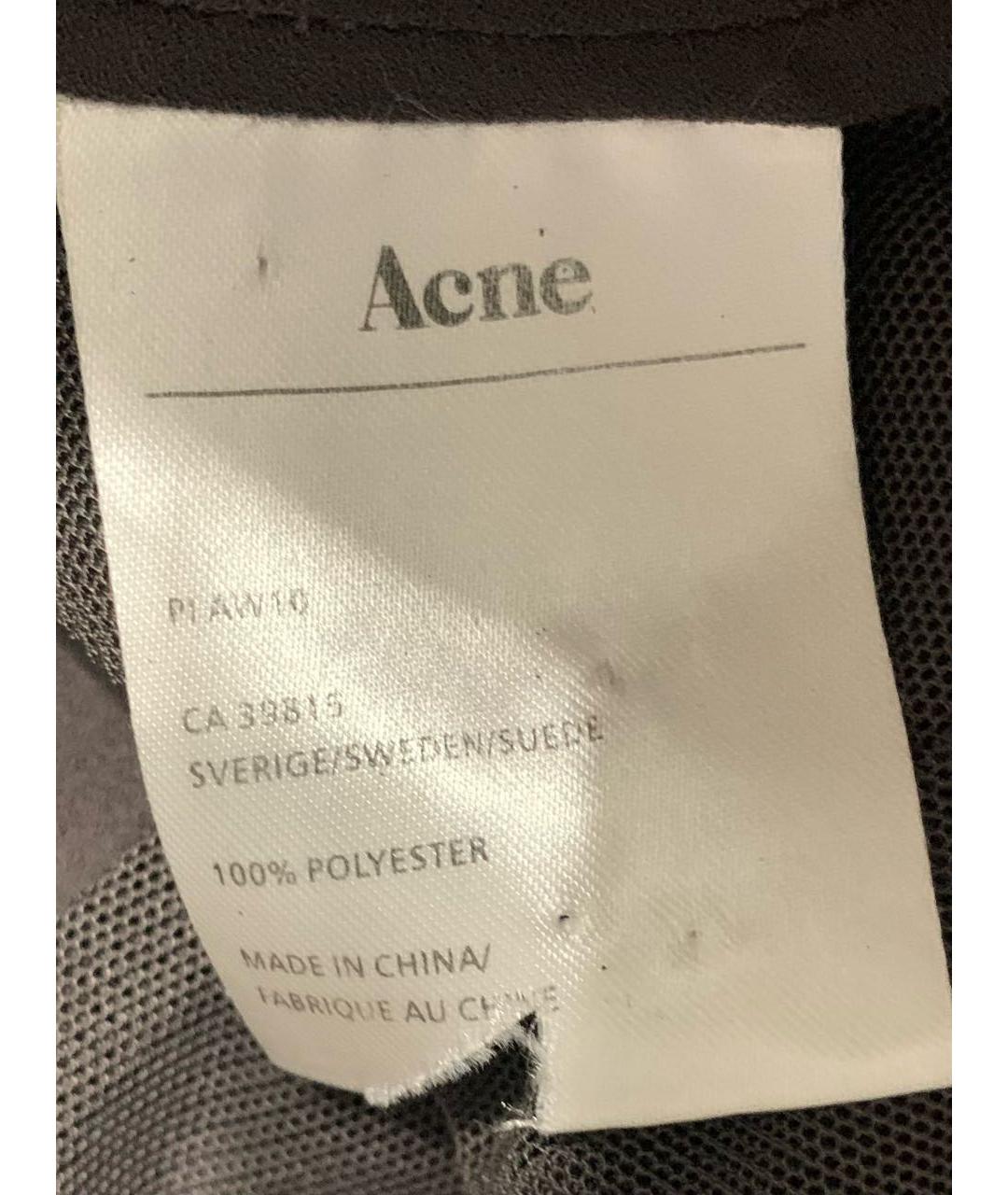 ACNE STUDIOS Серое полиэстеровое коктейльное платье, фото 5