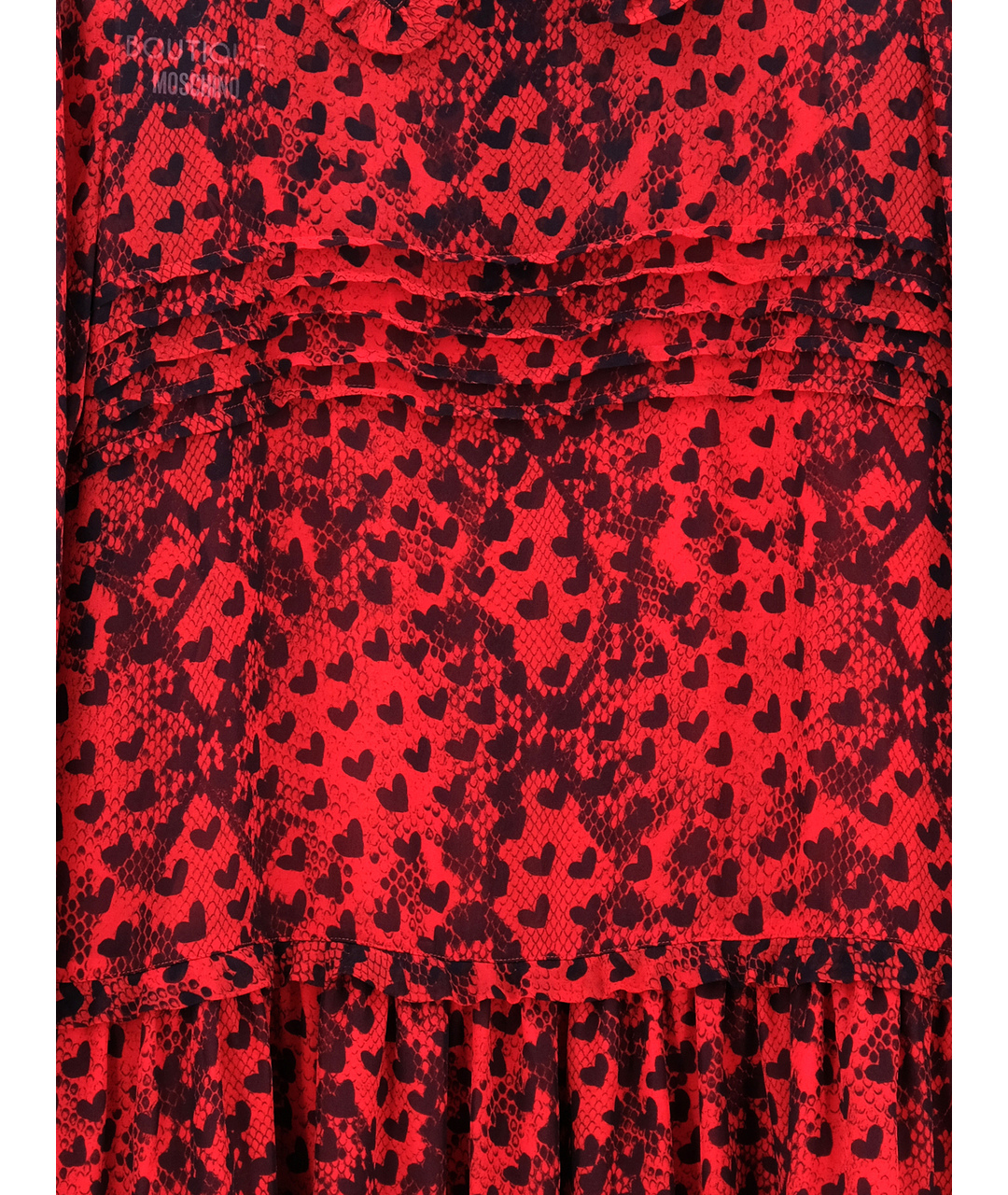 MOSCHINO Красное шелковое повседневное платье, фото 4