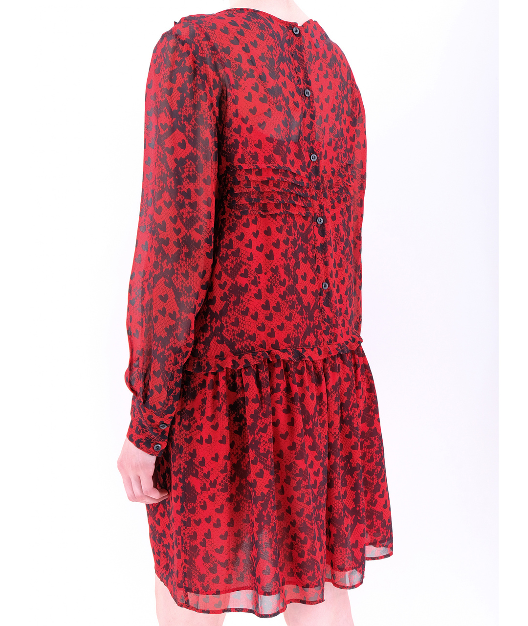 MOSCHINO Красное шелковое повседневное платье, фото 3