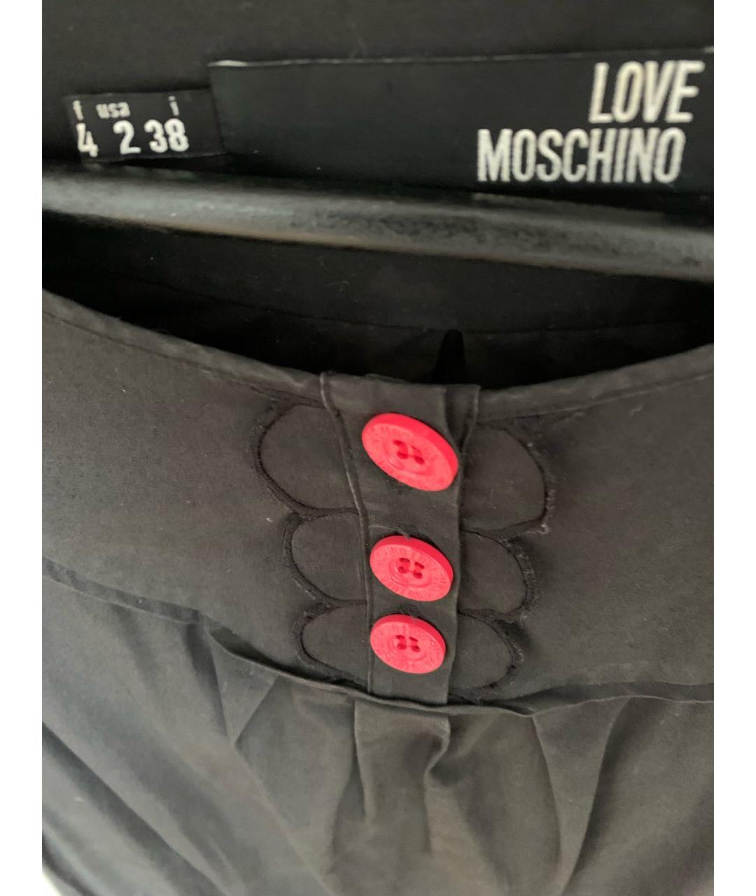 LOVE MOSCHINO Мульти хлопковое повседневное платье, фото 4