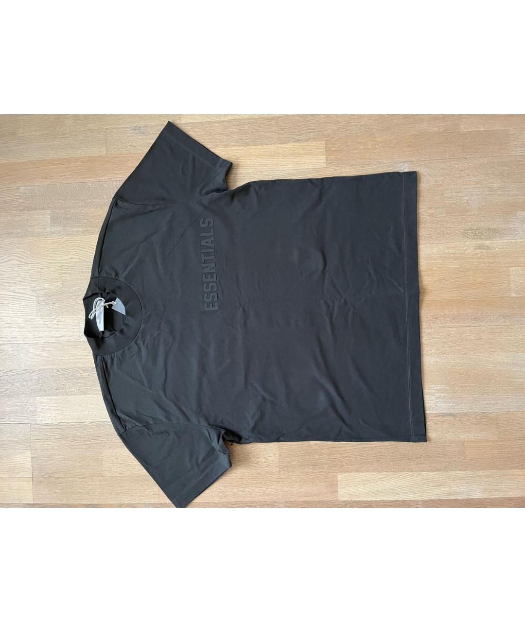 FEAR OF GOD ESSENTIALS Антрацитовая хлопковая футболка, фото 7