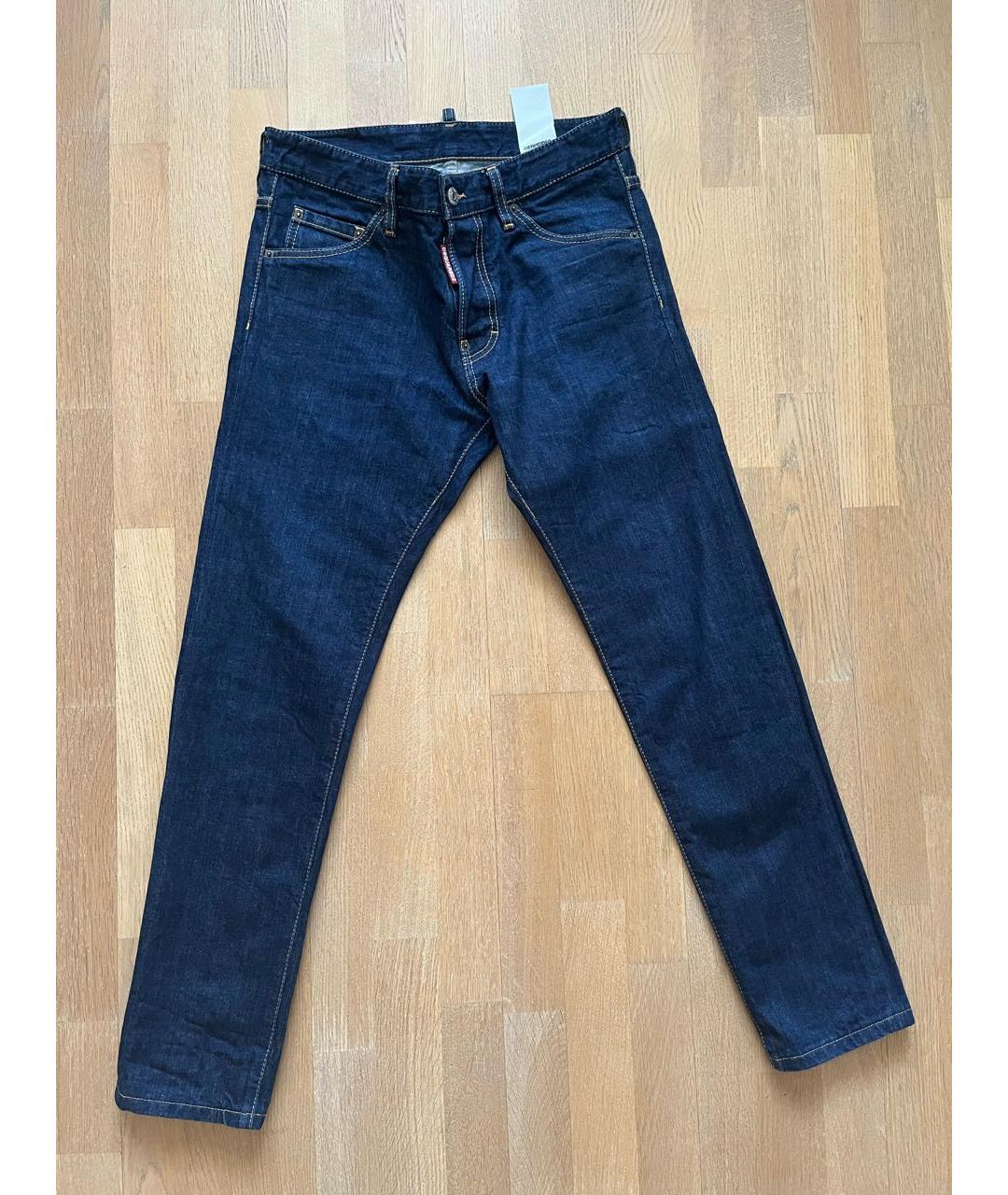 DSQUARED2 Темно-синие хлопковые джинсы, фото 6