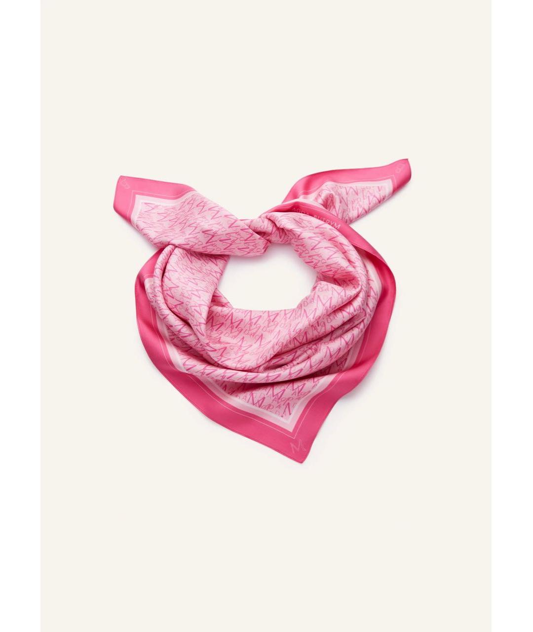 MAGDA BUTRYM Розовый шелковый платок, фото 2