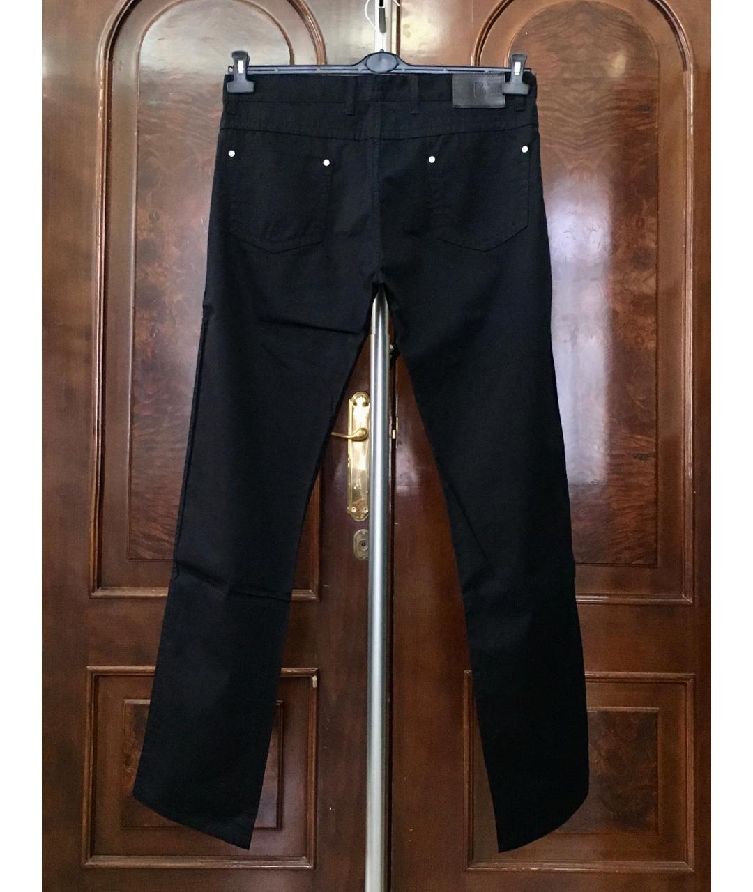 BILANCIONI Черные хлопковые прямые джинсы, фото 2