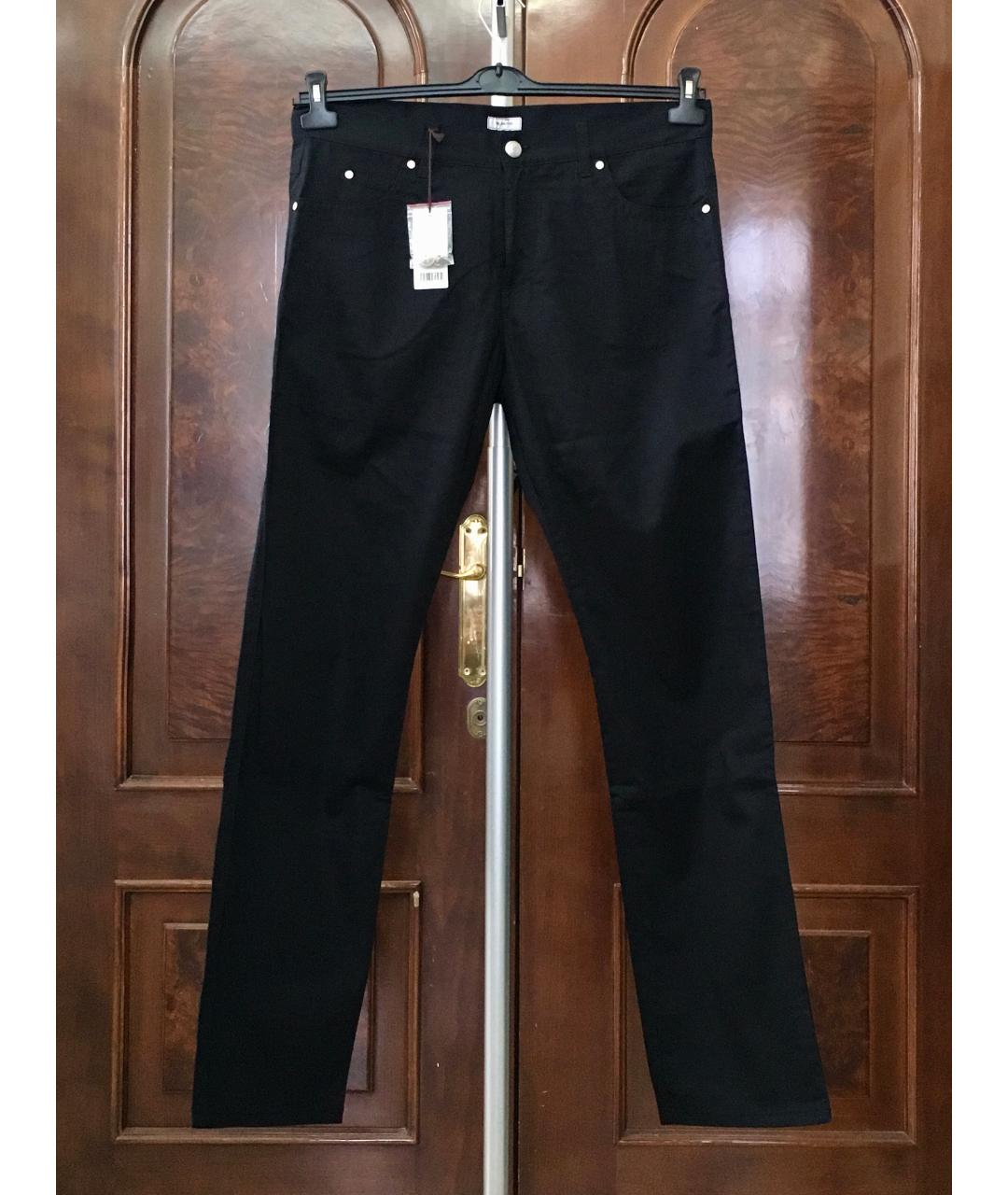 BILANCIONI Черные хлопковые прямые джинсы, фото 6
