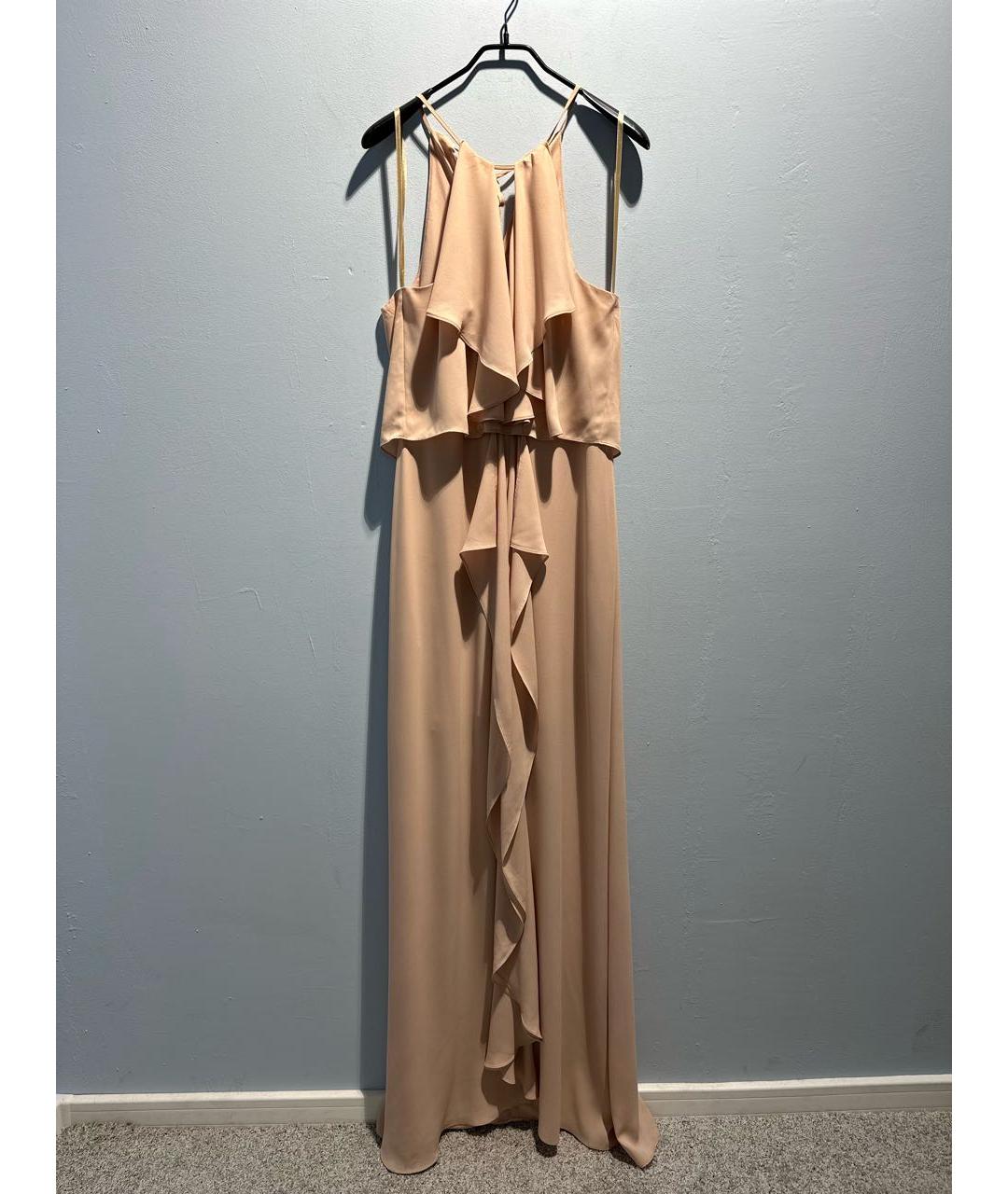 BCBG MAXAZRIA Бежевое полиэстеровое вечернее платье, фото 5