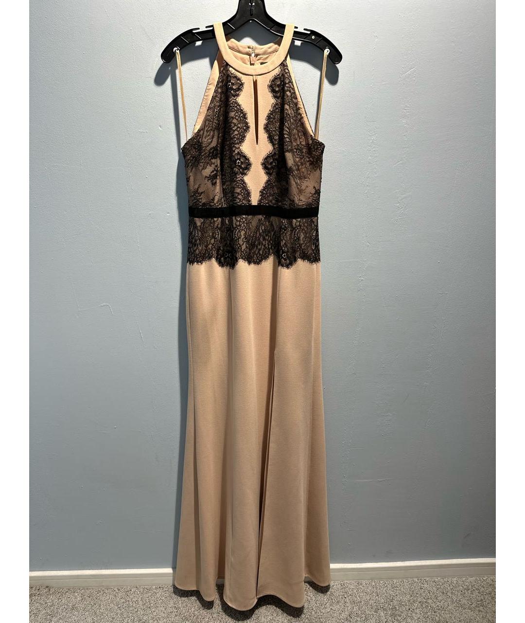 BCBG MAXAZRIA Бежевое вискозное вечернее платье, фото 8