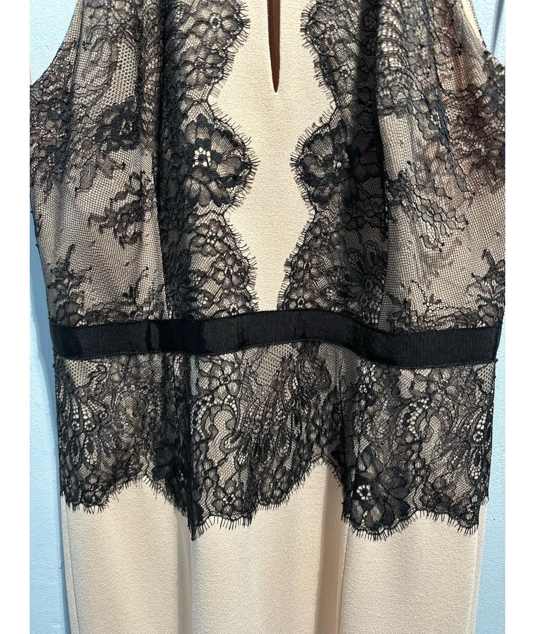 BCBG MAXAZRIA Бежевое вискозное вечернее платье, фото 4
