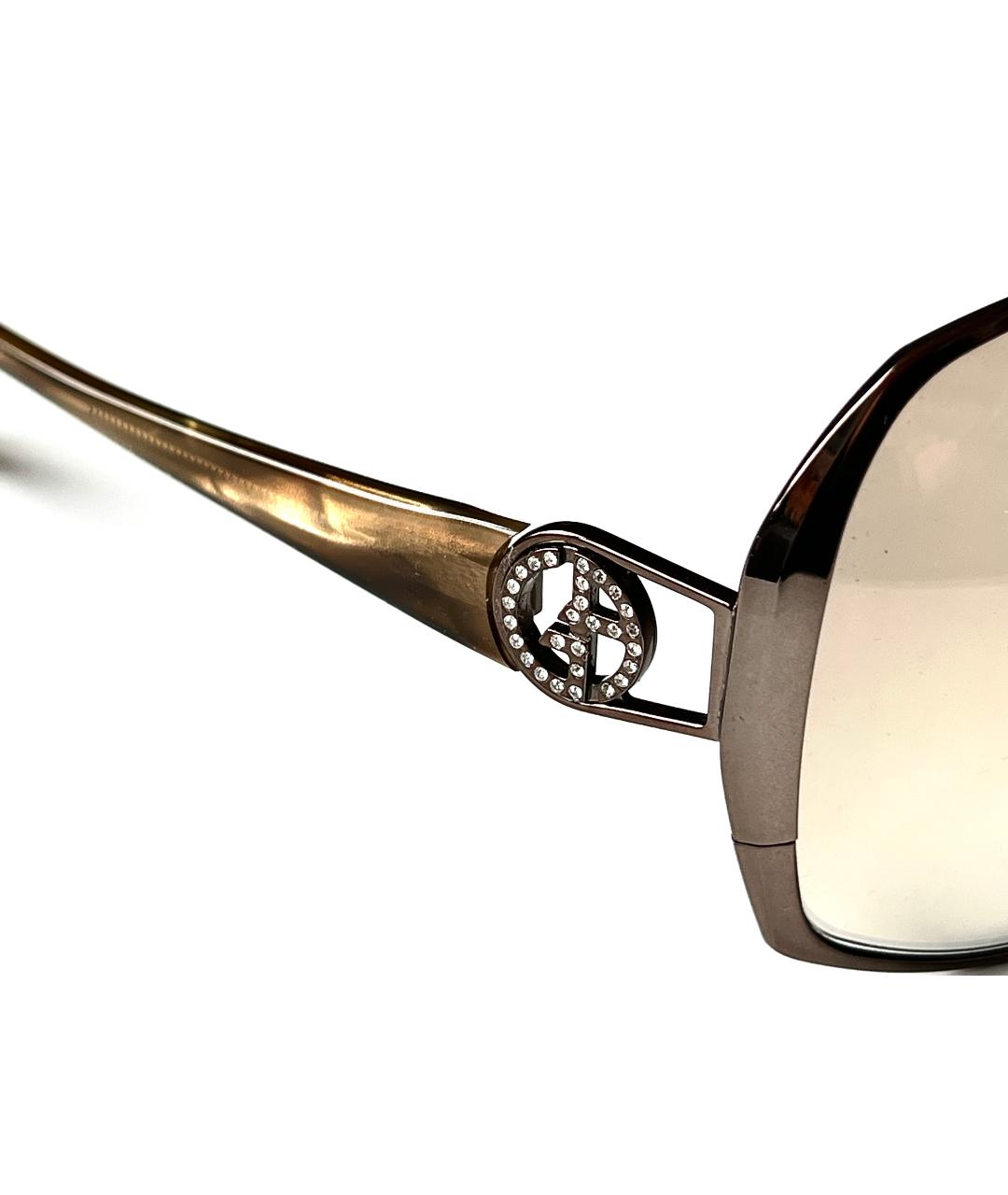 GIORGIO ARMANI VINTAGE Бежевые металлические солнцезащитные очки, фото 6