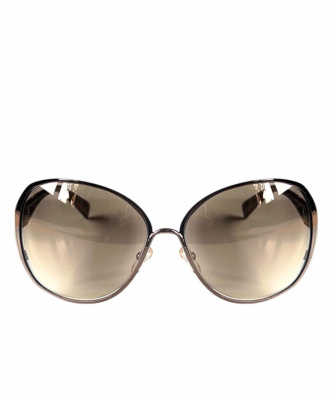 GIORGIO ARMANI VINTAGE Бежевые металлические солнцезащитные очки, фото 1