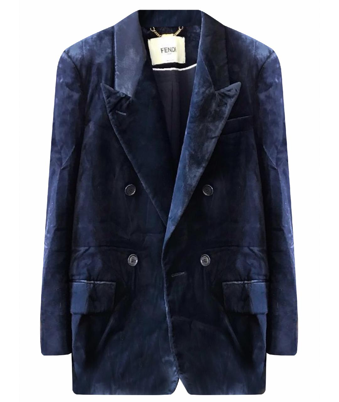 FENDI Темно-синий жакет/пиджак, фото 1