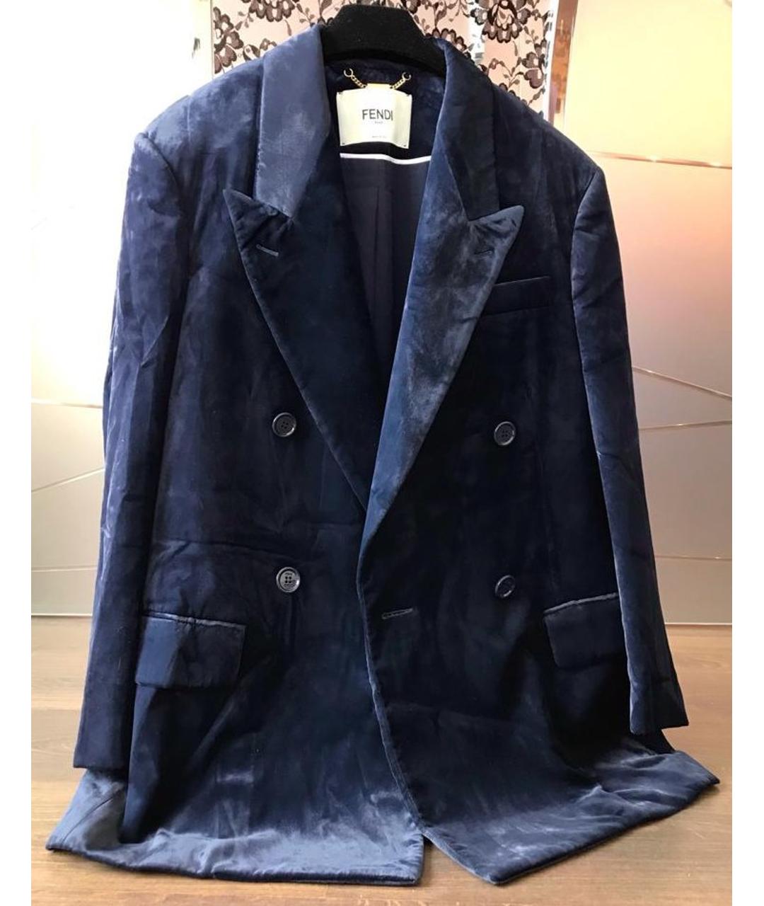 FENDI Темно-синий жакет/пиджак, фото 6