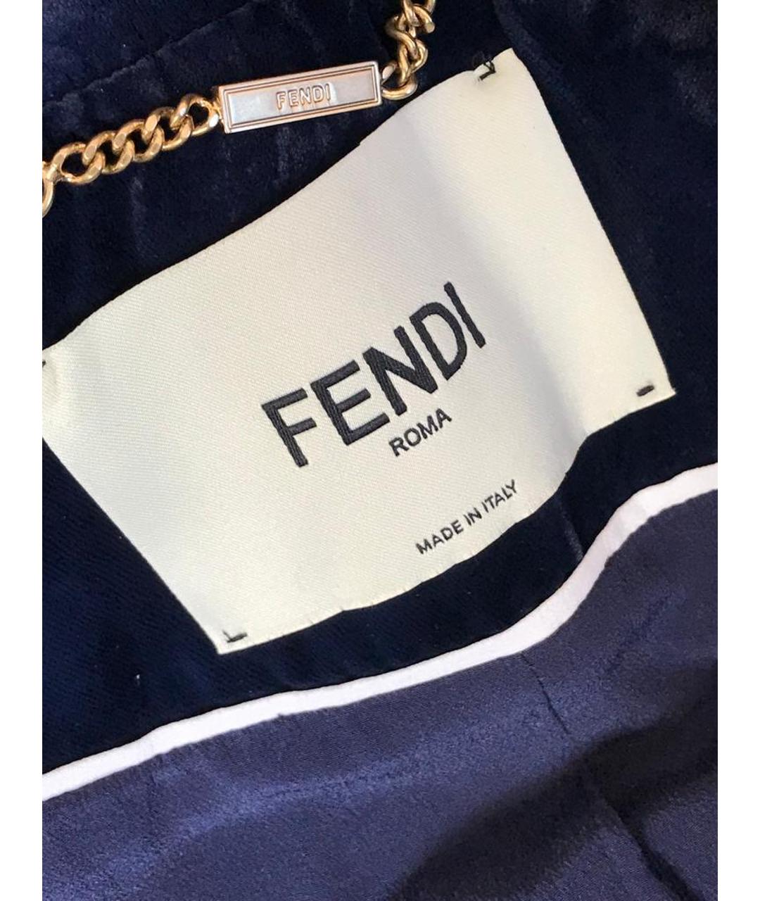 FENDI Темно-синий жакет/пиджак, фото 3