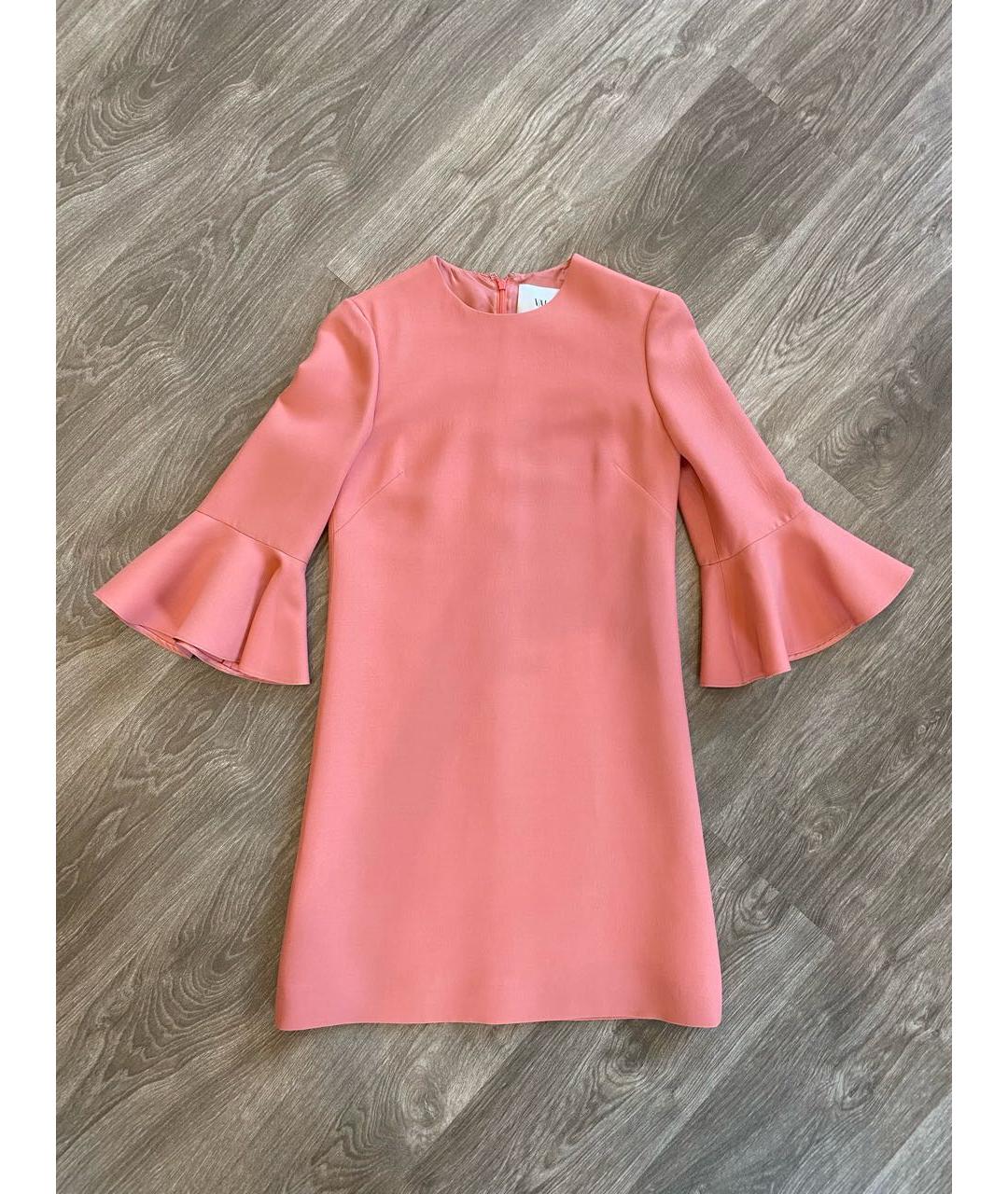 VALENTINO Розовое шерстяное платье, фото 2