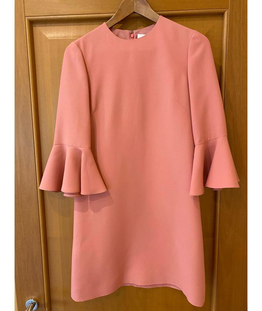 VALENTINO Розовое шерстяное платье, фото 9