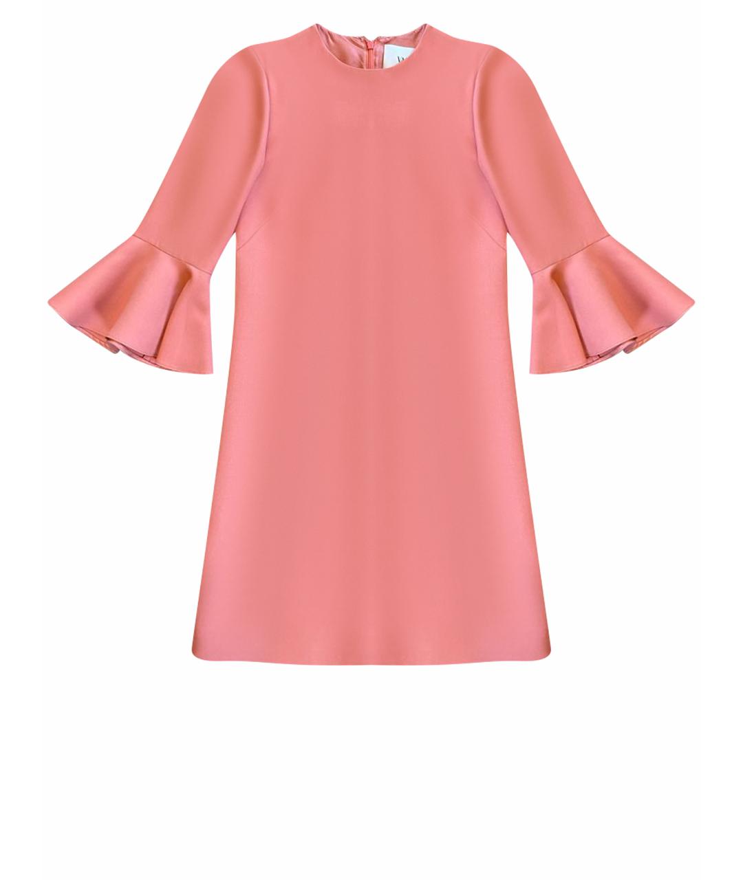 VALENTINO Розовое шерстяное платье, фото 1