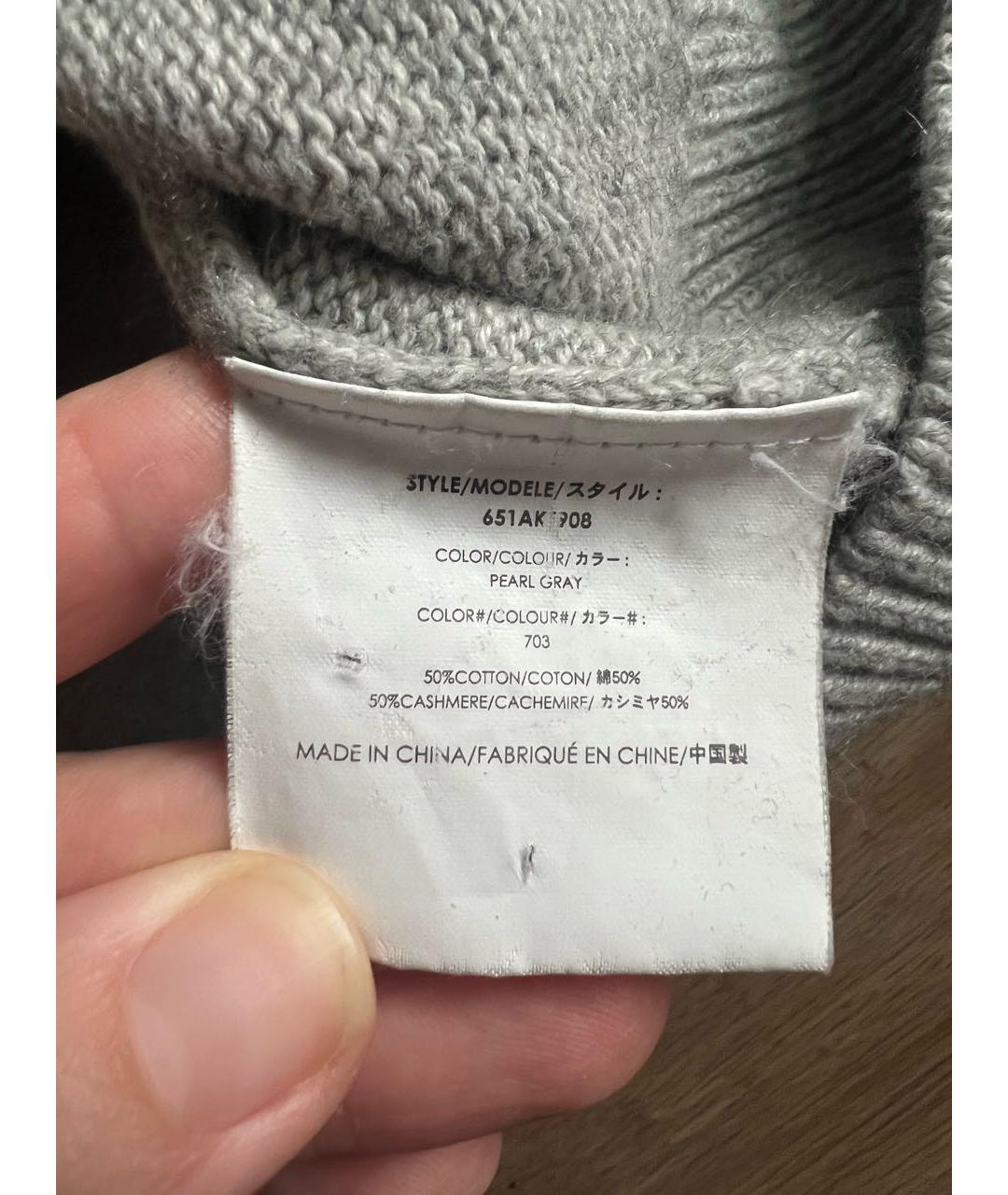 MICHAEL KORS Серый кашемировый джемпер / свитер, фото 5
