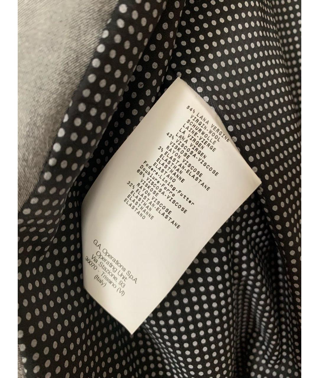 EMPORIO ARMANI Серый шерстяной жакет/пиджак, фото 8