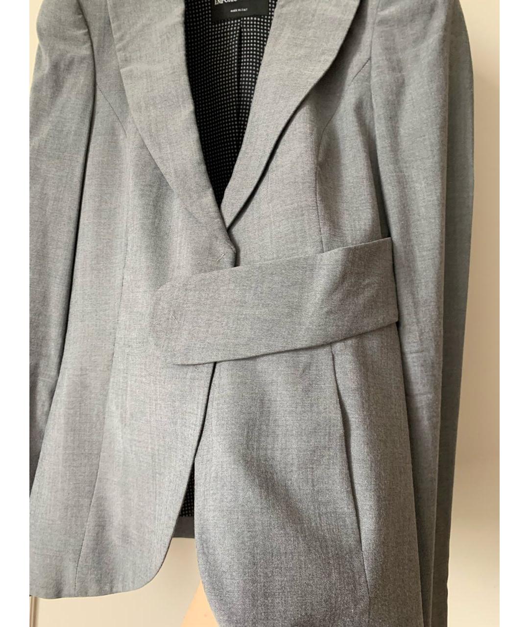 EMPORIO ARMANI Серый шерстяной жакет/пиджак, фото 3