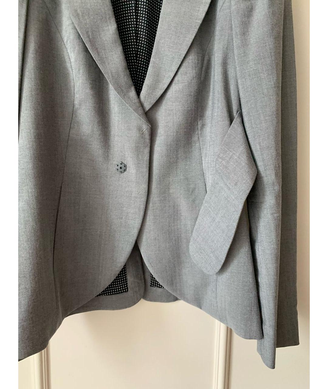 EMPORIO ARMANI Серый шерстяной жакет/пиджак, фото 4