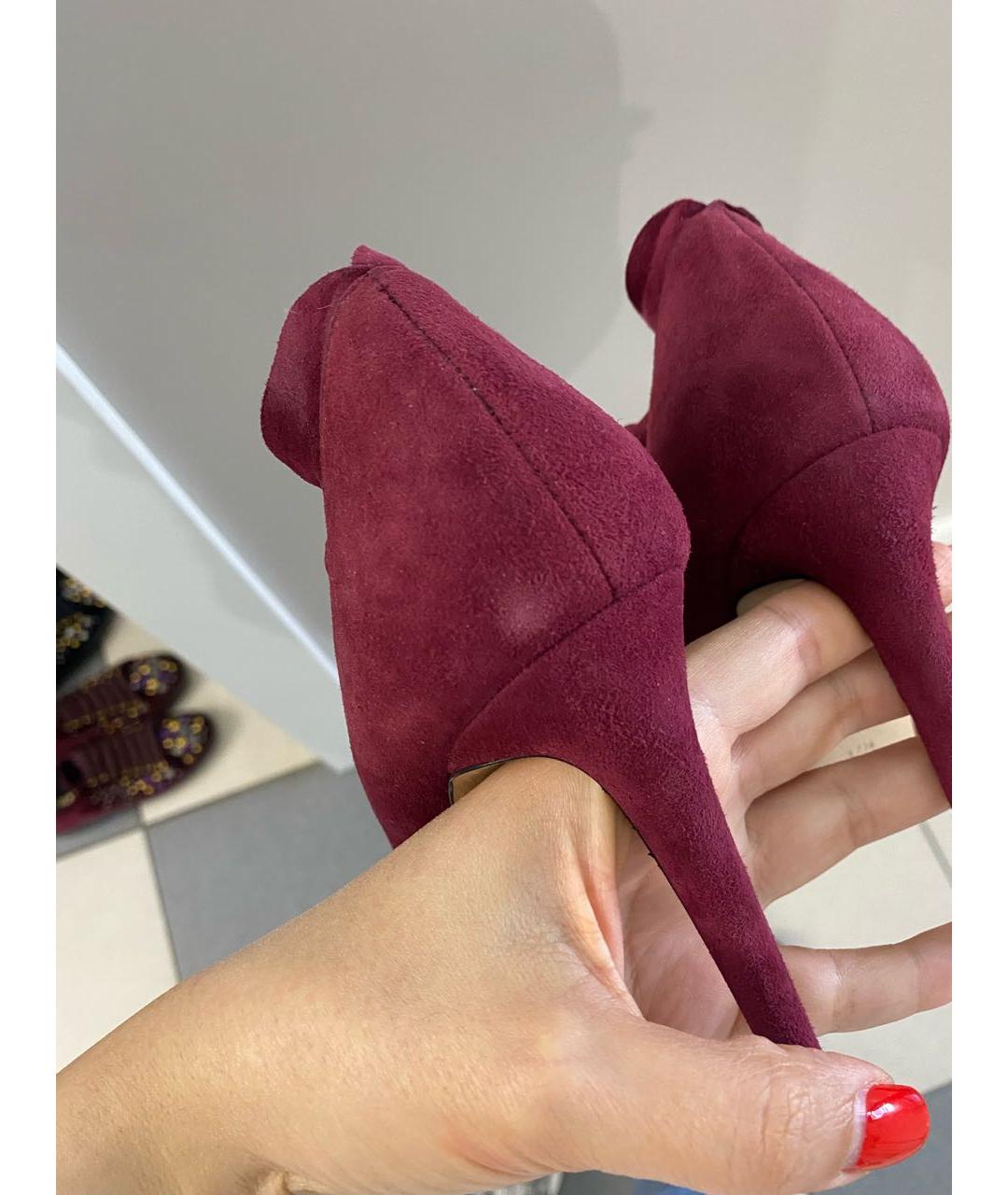 GIUSEPPE ZANOTTI DESIGN Бордовые замшевые туфли, фото 6