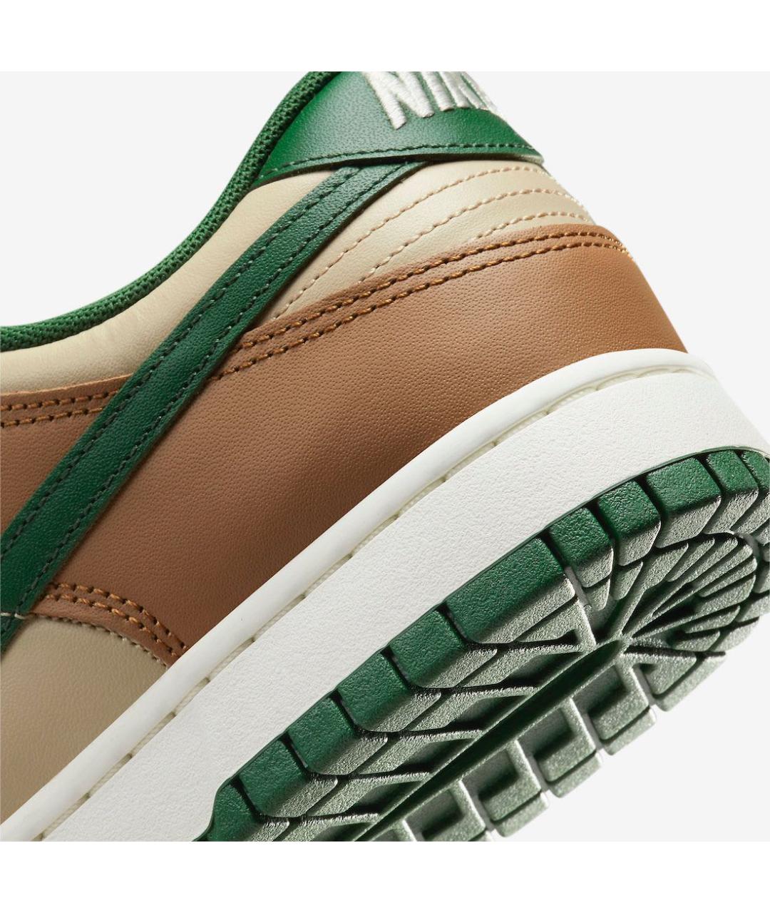 NIKE Коричневые кожаные низкие кроссовки / кеды, фото 7