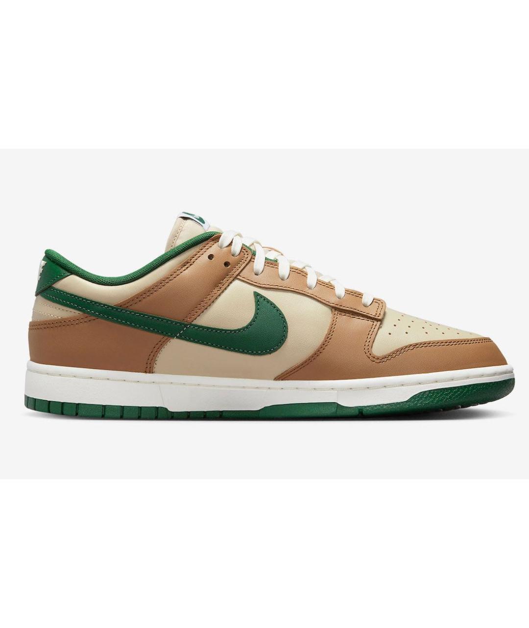 NIKE Коричневые кожаные низкие кроссовки / кеды, фото 8