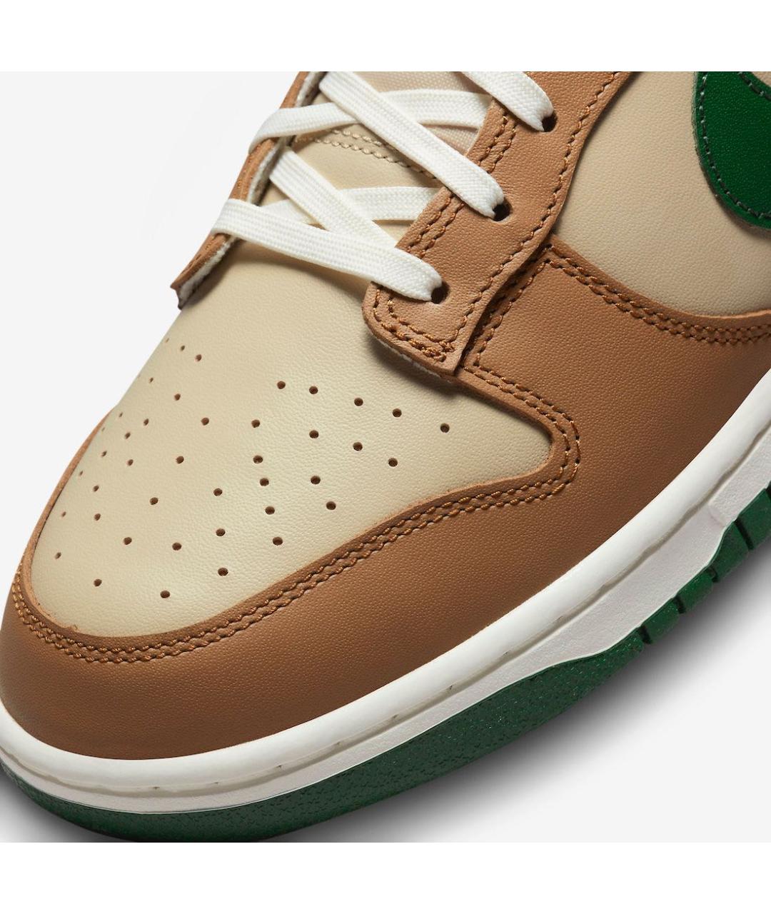 NIKE Коричневые кожаные низкие кроссовки / кеды, фото 6