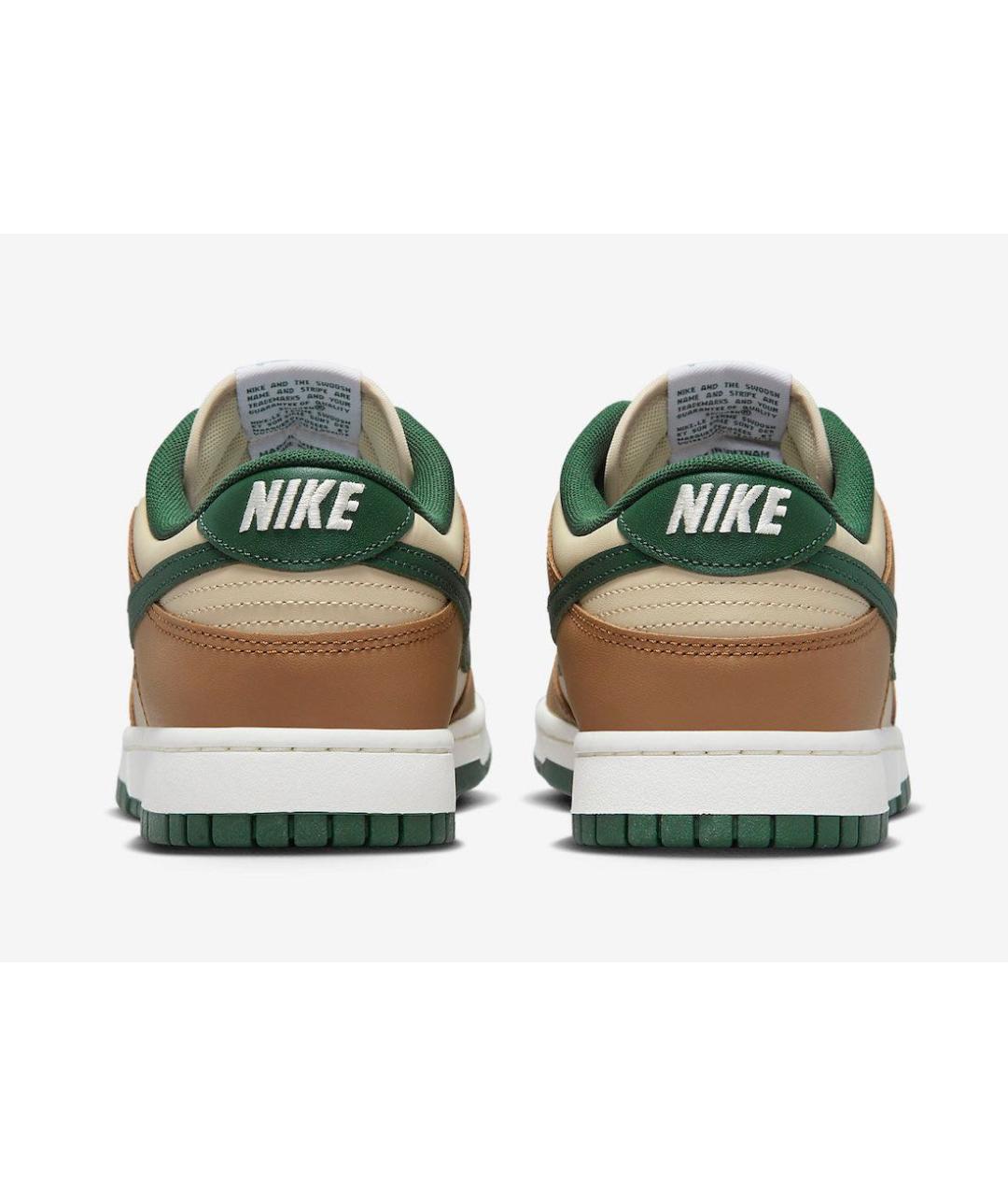 NIKE Коричневые кожаные низкие кроссовки / кеды, фото 5