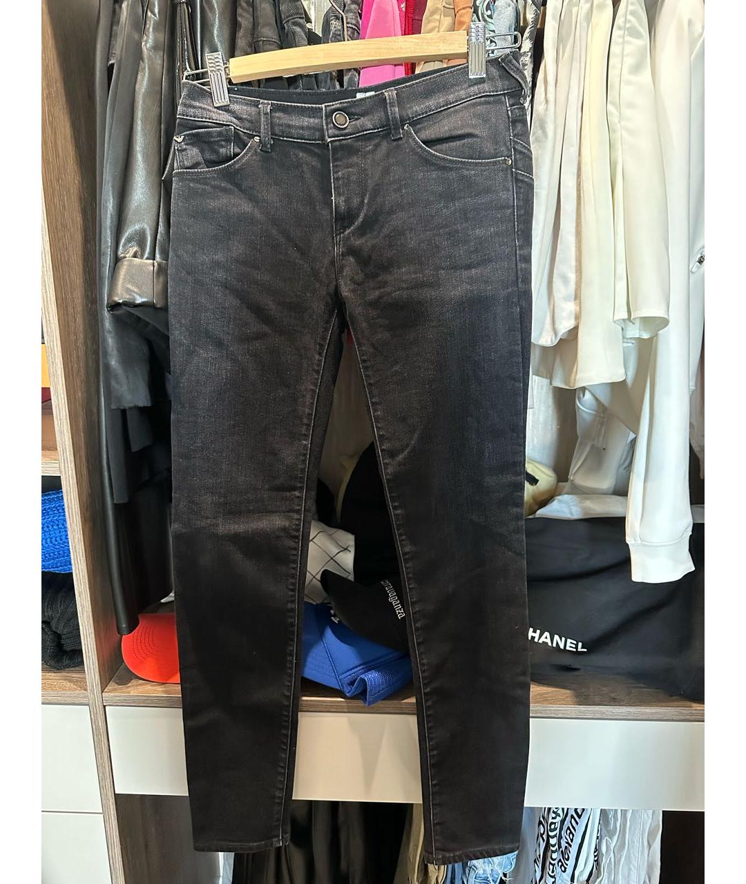 ARMANI JEANS Черные хлопковые джинсы слим, фото 7