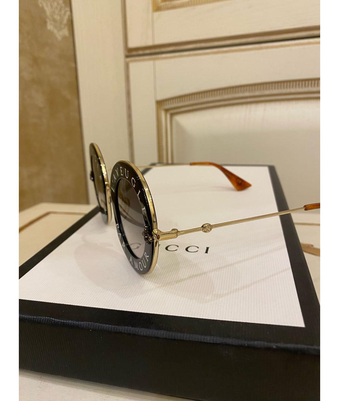 GUCCI Пластиковые солнцезащитные очки, фото 4