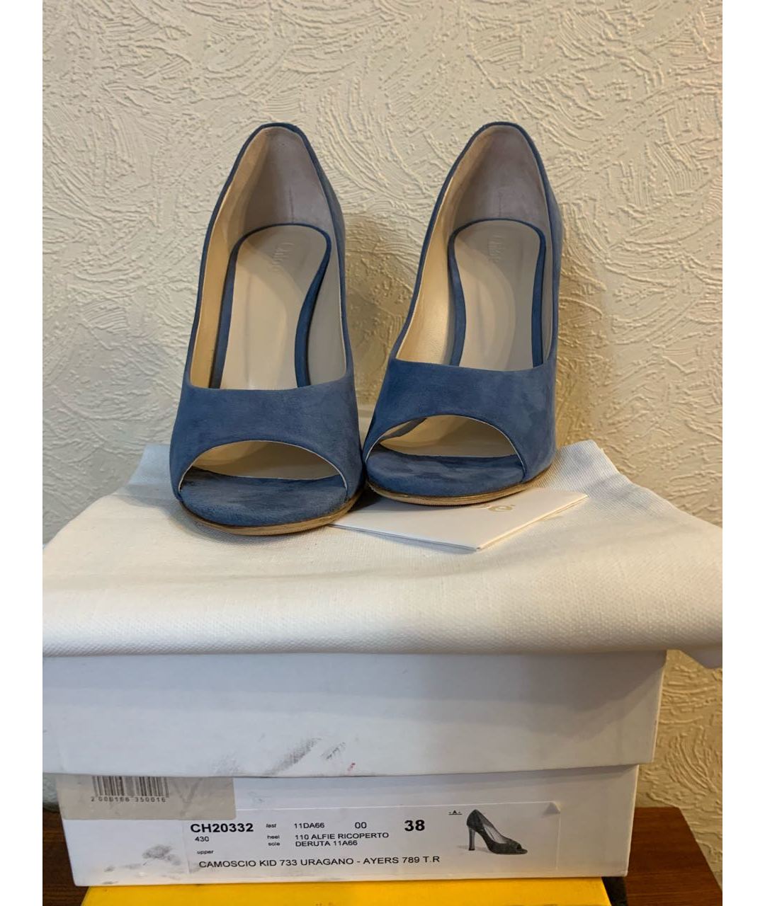 CHLOE Голубые замшевые туфли, фото 2